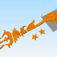 Kingdom Hearts - Aqua's Brightcrest Keyblade 3' long 3D Model STL file for Cosplay - Porzellan Props