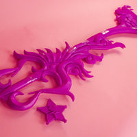 Kingdom Hearts - Aqua's Brightcrest 3' long Keyblade 3D Printed Cosplay Kit - Porzellan Props