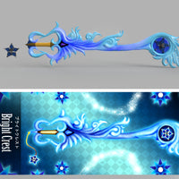 Kingdom Hearts - Aqua's Brightcrest Keyblade 3' long 3D Model STL file for Cosplay - Porzellan Props