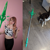Genshin Impact Primordial Jade Winged Spear Cosplay Polearm 3D Printed Cosplay Prop Kit