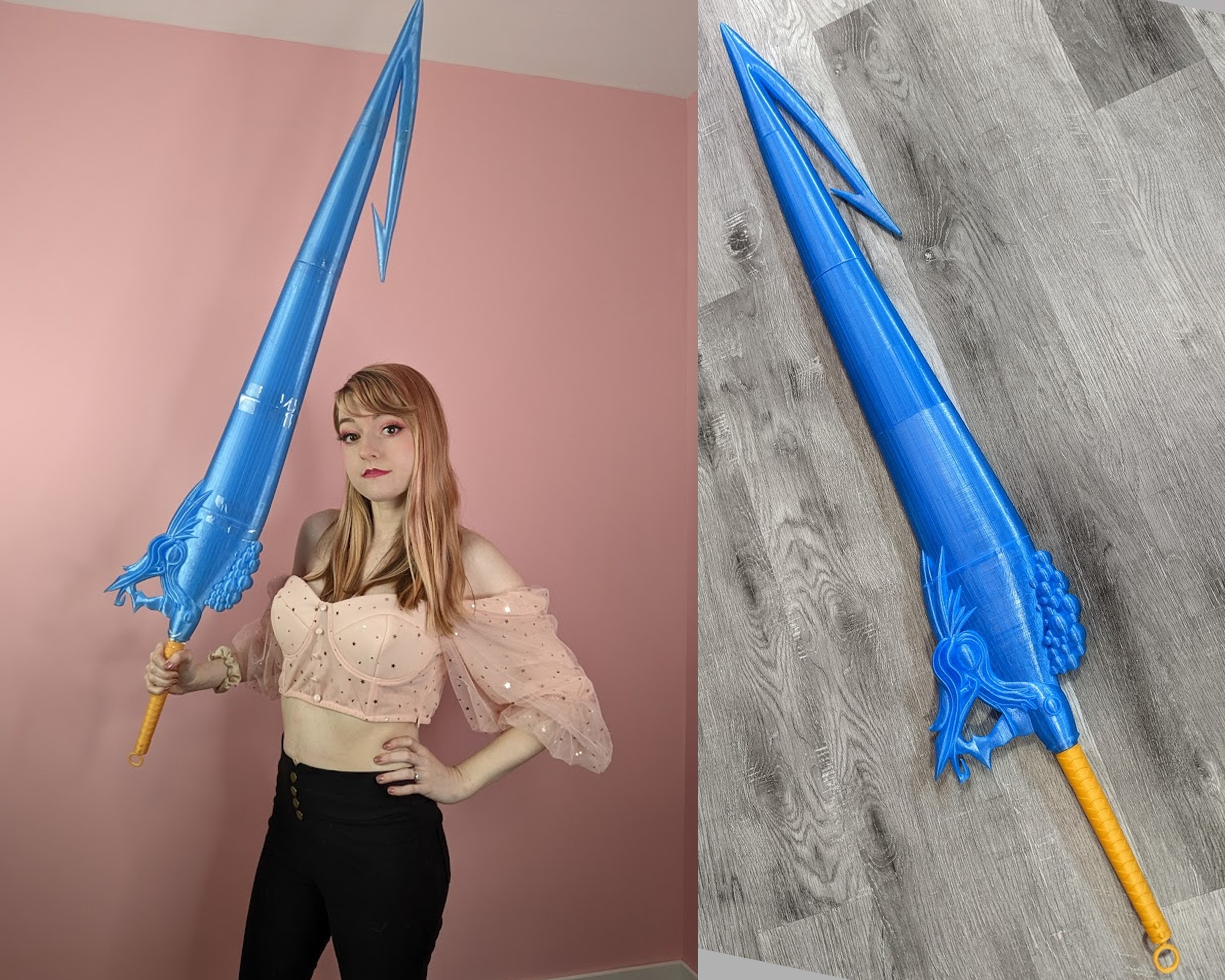 Final Fantasy X Brotherhood Sword 4.5' long 3D Printed