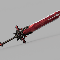 Genshin Impact Wolf's Gravestone Cosplay Sword 3D Printed Cosplay Kit