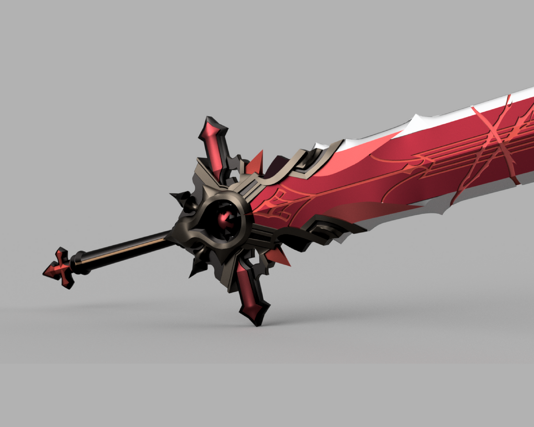 Genshin Impact Wolf's Gravestone Cosplay Sword 3D Model STL File