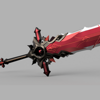 Genshin Impact Wolf's Gravestone Cosplay Sword 3D Model STL File