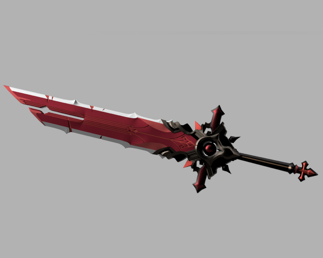 Genshin Impact Wolf's Gravestone Cosplay Sword 3D Model STL File