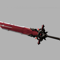 Genshin Impact Wolf's Gravestone Cosplay Sword 3D Model STL File