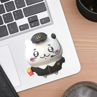 Minimum Wage Employee Chii Clear 2.5" Vinyl Sticker