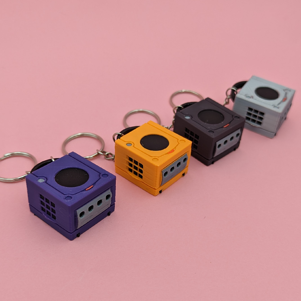 Cube Game Console Keychain