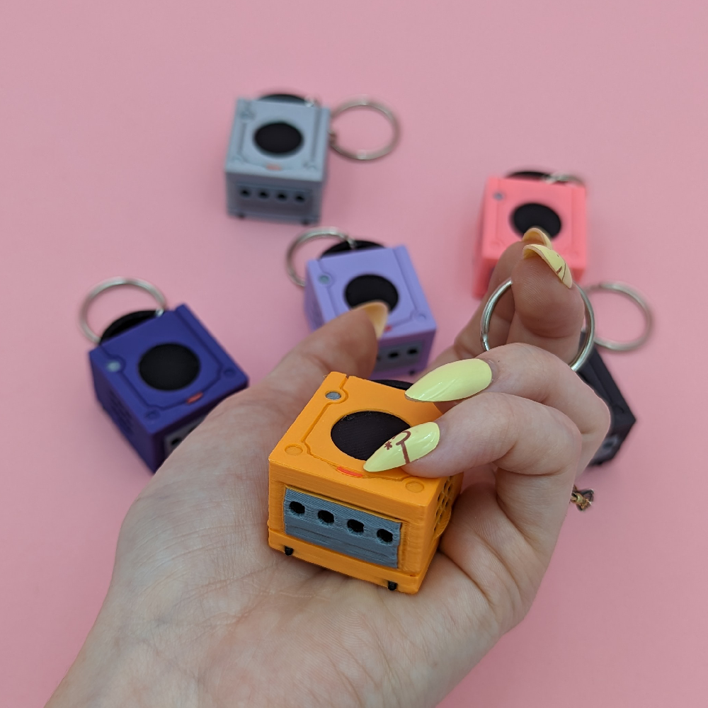Cube Game Console Keychain
