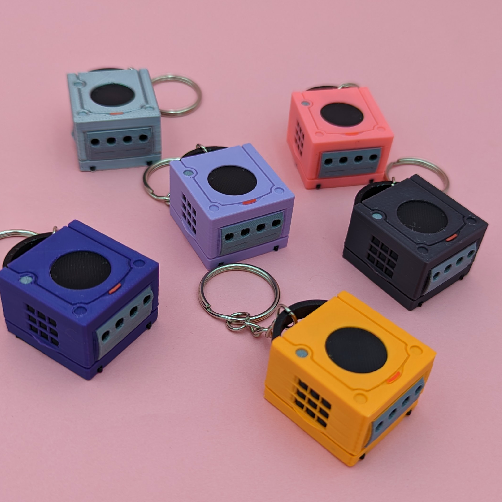 Cube Game Console Keychain
