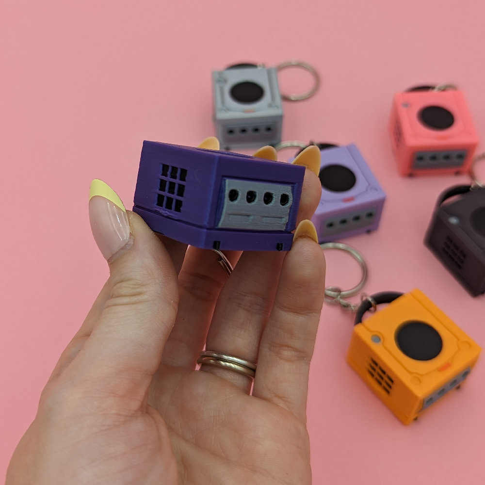 Cube Game Console Keychain