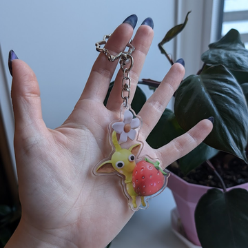 Clay Yellow Pikmin Acrylic Keychain