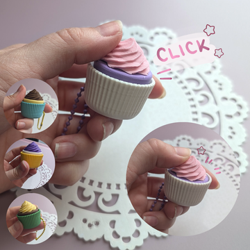 Custom Cupcake Clicker Keychain