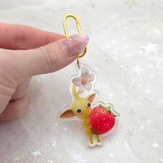 Yellow Pikmin Strawberry Acrylic Keychain