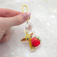 Yellow Pikmin Strawberry Acrylic Keychain