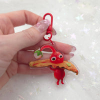Red Pizza Pikmin Acrylic Keychain