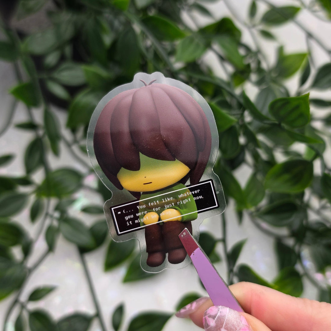 Kris Deltarune Clear 2.5" Vinyl Sticker