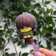 Kris Deltarune Clear 2.5" Vinyl Sticker