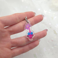 Winged Pink Flying Pikmin Phone Charm