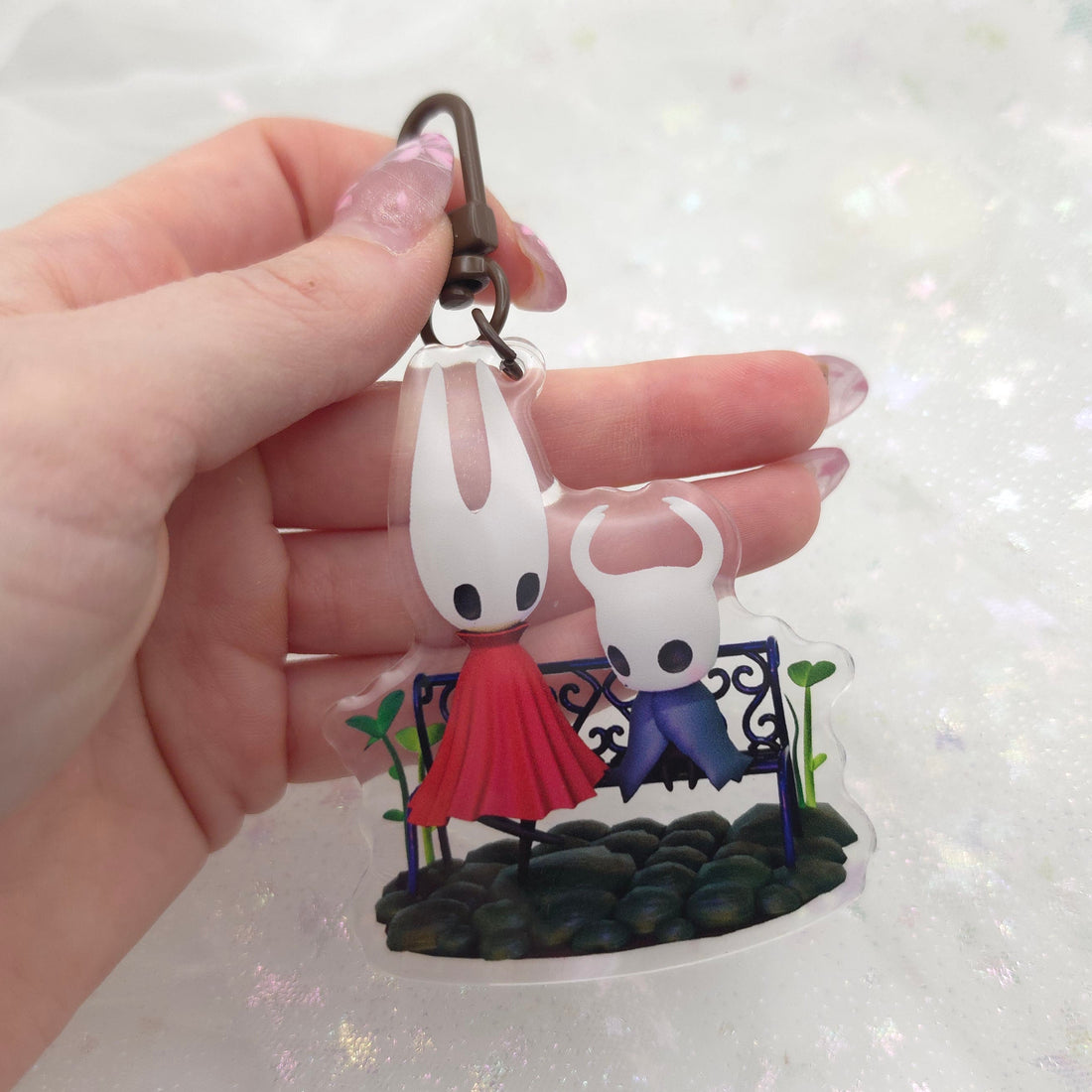 Hollow Knight Ghost + Hornet Acrylic Keychain