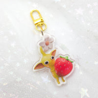 Yellow Pikmin Strawberry Acrylic Keychain