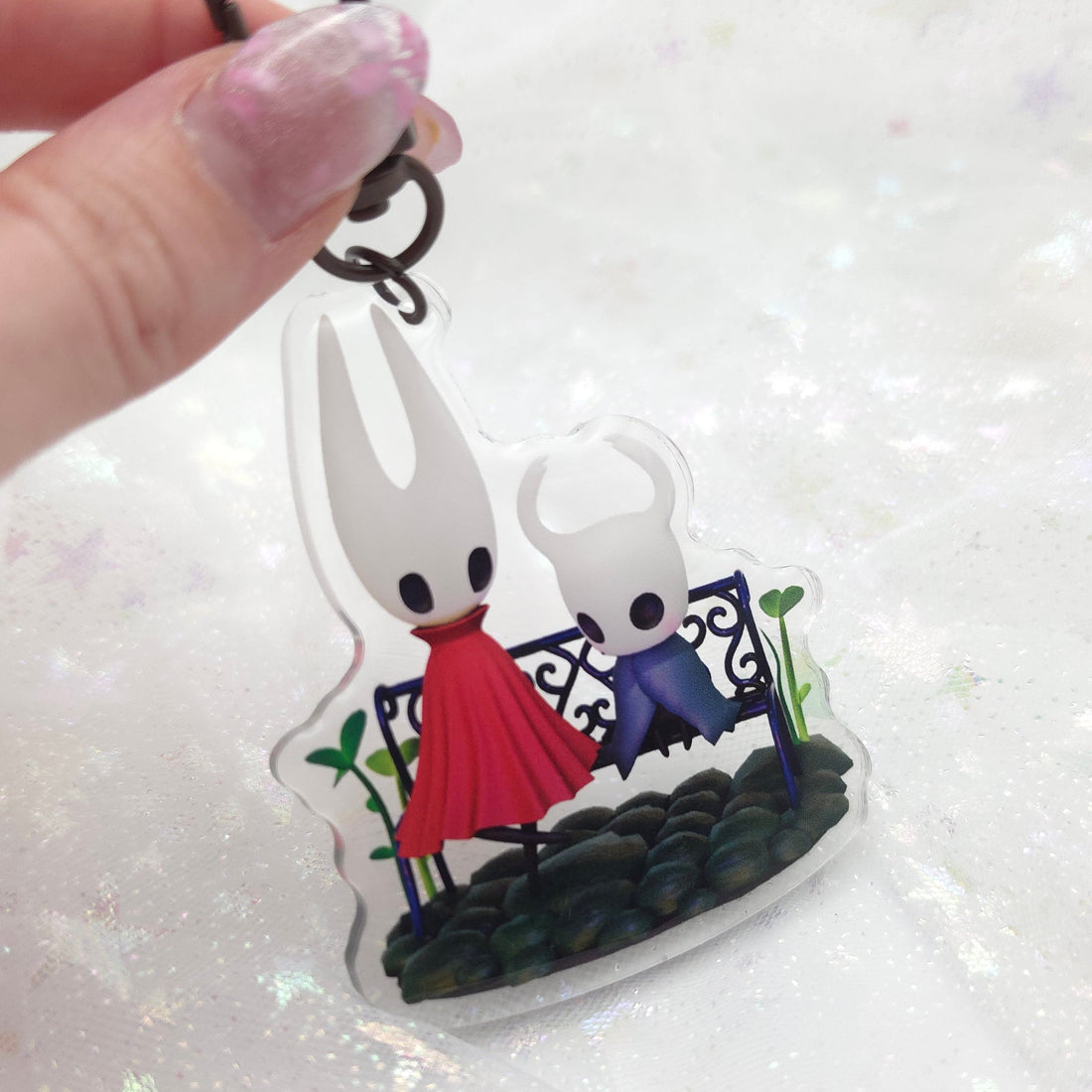 Hollow Knight Ghost + Hornet Acrylic Keychain