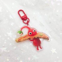 Red Pizza Pikmin Acrylic Keychain