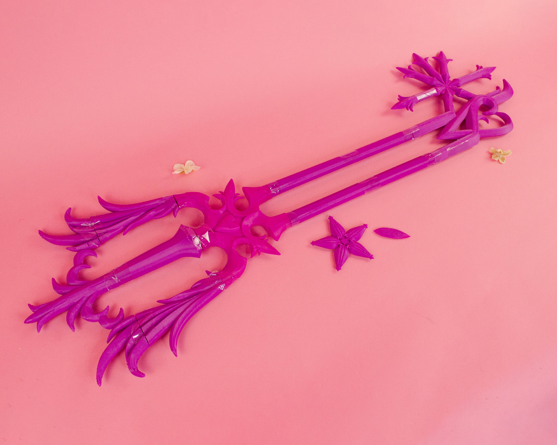 Kingdom Hearts Oathkeeper Keyblade 3' long 3D Model STL file for Cosplay - Porzellan Props