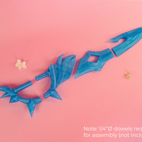 Genshin Impact Tartaglia Childe Water Blade Cosplay Sword 3D Printed Cosplay Kit - Porzellan Props