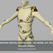 Genshin Impact Kaeya Cosplay Accessories 3D Model STL File - Porzellan Props