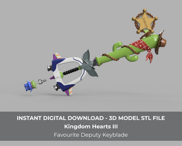 Kingdom Hearts My Favorite Deputy Keyblade 3D Model STL File