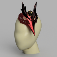 Genshin Impact Kujou Sara Mask 3D Printed Cosplay Prop Kit