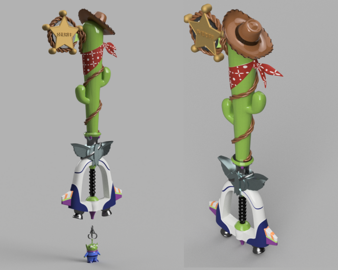 Kingdom Hearts My Favorite Deputy Keyblade 3D Model STL File