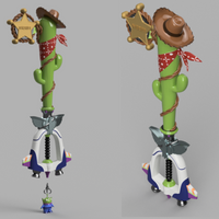 Kingdom Hearts My Favorite Deputy Keyblade 3D Model STL File