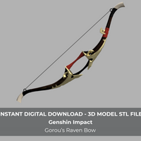 Genshin Impact Gorou's Raven Bow 3D Model STL File