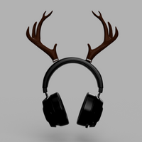 Headphone Antlers 3D Model STL File