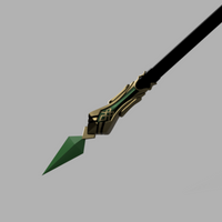 Genshin Impact Primordial Jade Winged Spear Cosplay Polearm 3D Model STL File