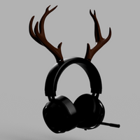 Headphone Antlers 3D Model STL File