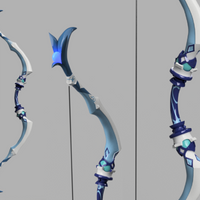 Genshin Impact Sacrificial Bow Diona Cosplay Prop 3D Model STL File