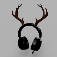 Headphone Antlers 3D Model STL File