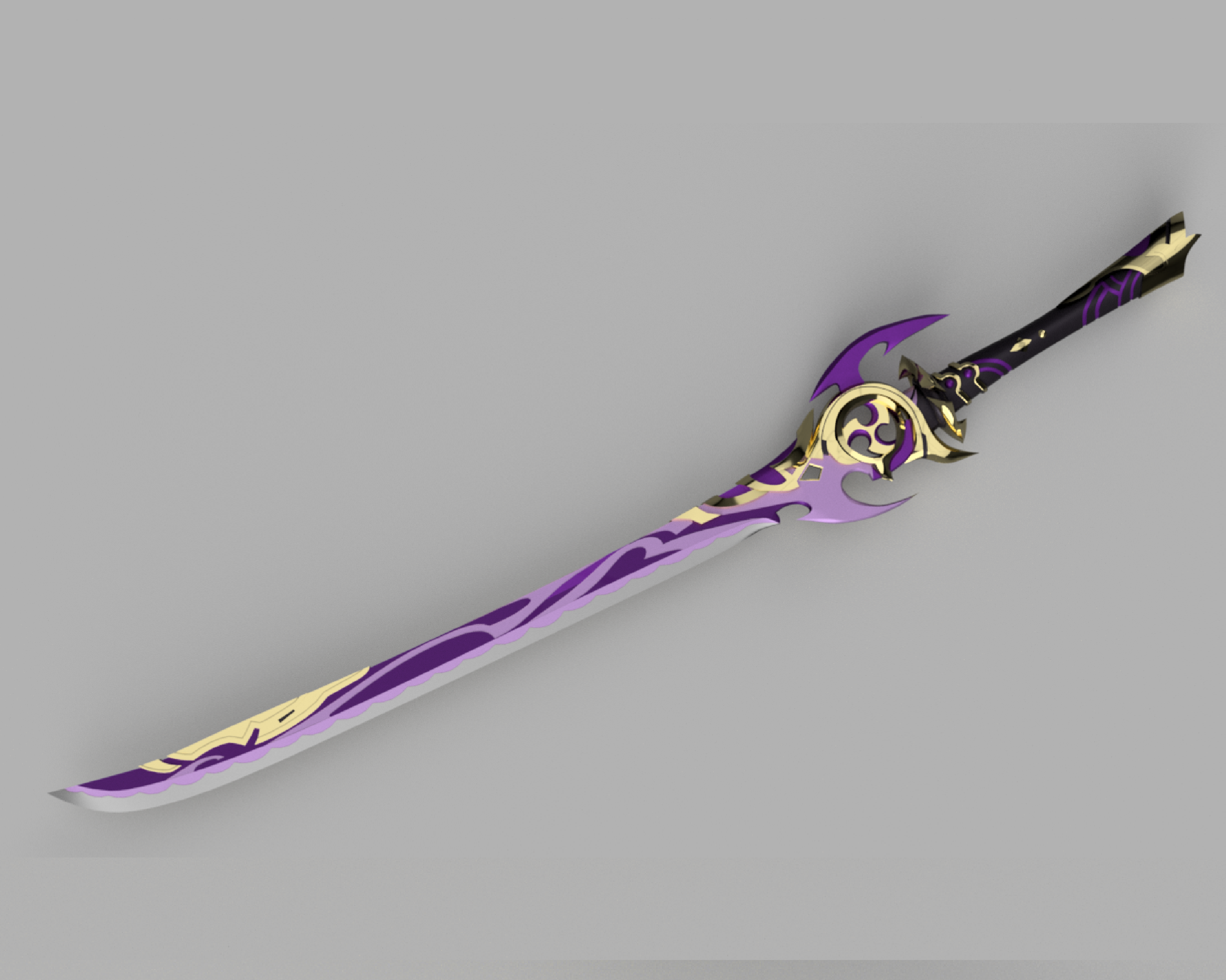Genshin Impact Mistsplitter Cosplay Sword 3D Model STL File