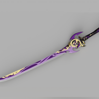 Genshin Impact Mistsplitter Reforged Cosplay Sword 3D Model STL File