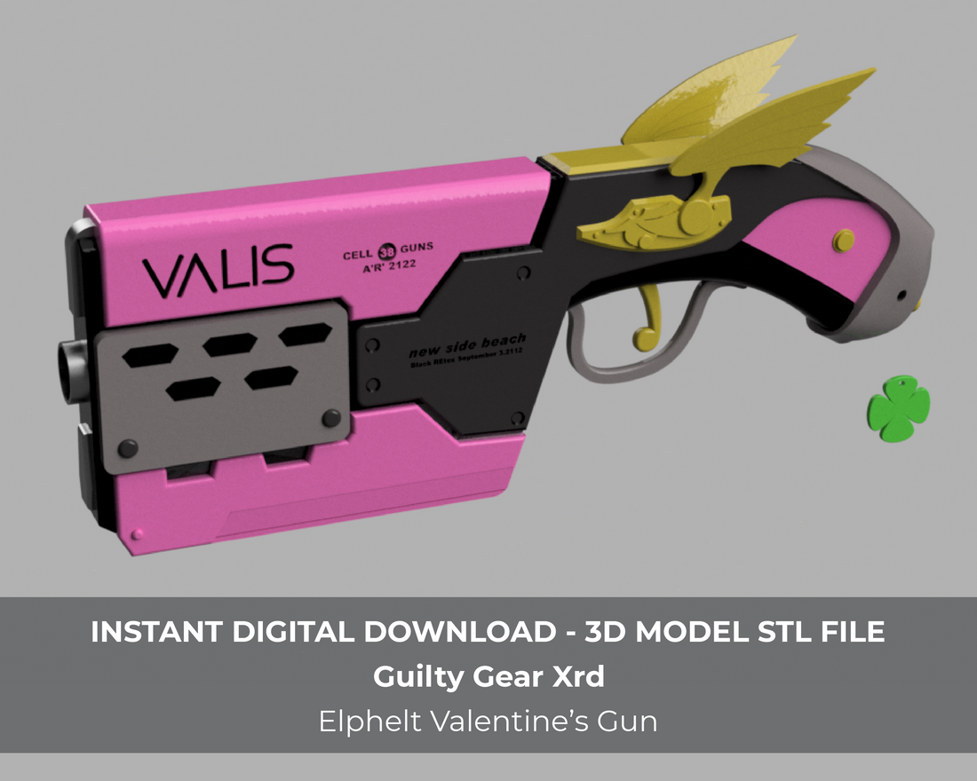 Elphelt Valentine Prop Gun Guilty Gear Xrd 3D Model STL File