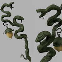 Fearne's Staff of the Adder Cosplay 3D Model STL File