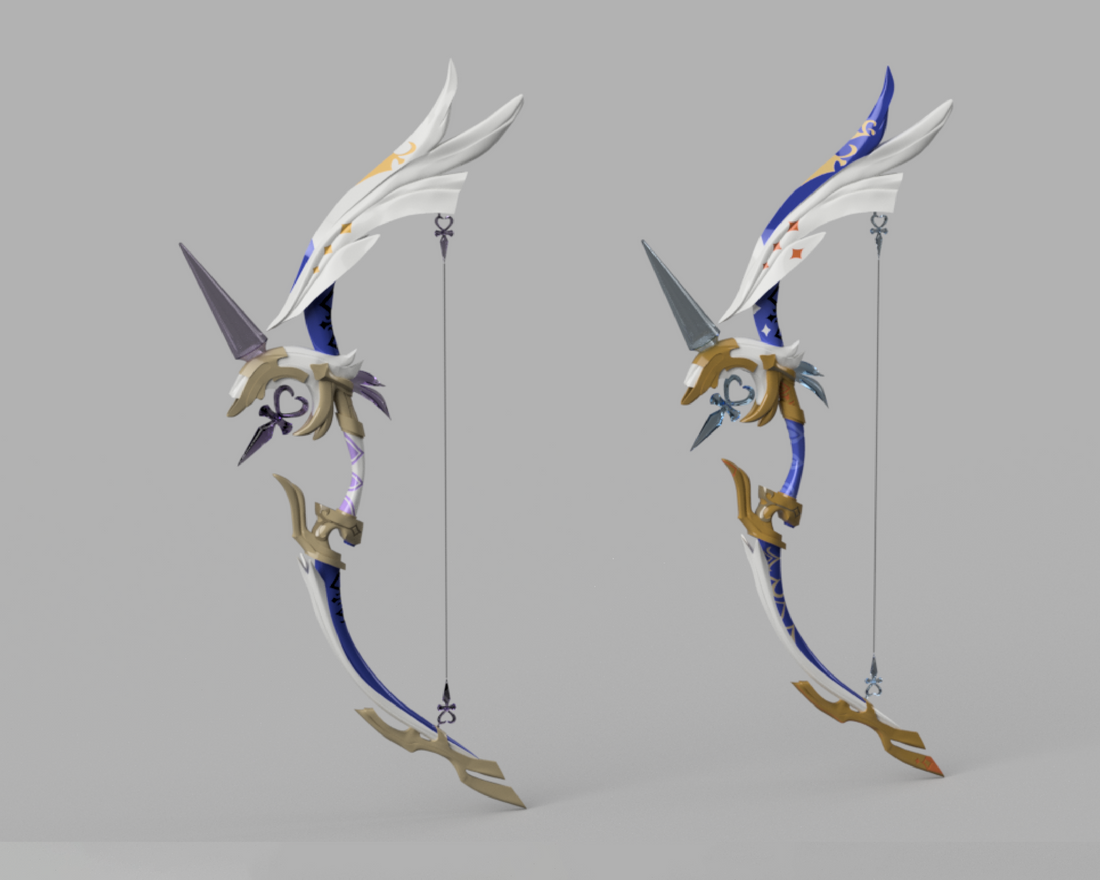 Genshin Impact Amos Bow Ganyu Cosplay Bow 3D Model STL File for LEDs - Porzellan Props