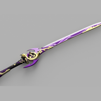 Genshin Impact Mistsplitter Reforged Cosplay Sword 3D Model STL File