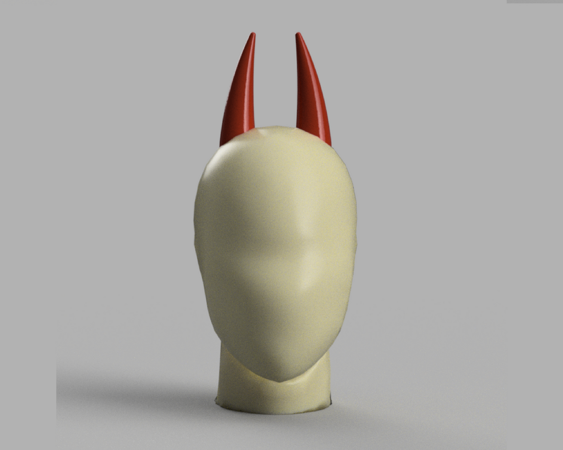 Power Cosplay Horns Chainsaw Man 3D Model STL File - Porzellan Props