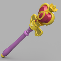 Sailor Moon Spiral Heart Moon Rod 3D Model STL File for Cosplay - Porzellan Props