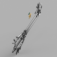 Kingdom Hearts Oathkeeper Keyblade 3' long 3D Model STL file for Cosplay - Porzellan Props