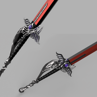 Crisis Core: Final Fantasy VII 7 Genisis Sword 4.5' long 3D Model STL file for Cosplay